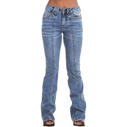 Flamingals Boot Cut Jeans for Women Mid Rise Butt Lifting Stretchy Trendy Bell Bottom Flare Denim Jeans Flamingals Boot Cut Jeans for Women Mid Rise Butt Lifting Stretchy Trendy Bell Bottom Flare Denim Jeans