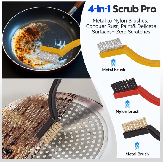 Window Track Cleaner Tools Set, 14 PCS Window Groove Cleaning Brush Kit for Sliding Door, Sill, Tile Lines, Shutter, Car Vents, Keyboard