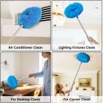 DRQ Ceiling Fan Cleaner Duster, Reusable Microfiber Duster with Extension Pole, 13 to 48 Inch Fan Blade Cleaner, Removable Dusters for Cleaning Walls Bookshelves Door Window Top (Blue) DRQ Ceiling Fan Cleaner Duster, Reusable Microfiber Duster with Extension Pole, 13 to 48 Inch Fan Blade Cleaner, Removable Dusters for Cleaning Walls Bookshelves Door Window Top (Blue)