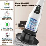 MGLSDeet Electric Spin Scrubber Scrub Brush, Rechargeable Cleaning Brush with 8 in 1 Replaceable Brush Heads, Cordless Power Spin Scrubber 90Mins for Bathroom Shower Bathtub Glass Car