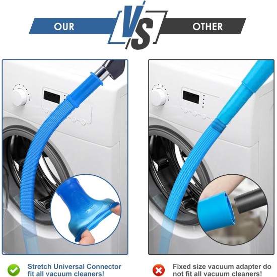 2 Pieces Dryer Vent Cleaner Kit Compatible with Most Vacuum Cleaner, Dryer Lint Brush and Vacuum Hose Attachment with Universal Connector, Quickly Lint Remover 2 Pieces Dryer Vent Cleaner Kit Compatible with Most Vacuum Cleaner, Dryer Lint Brush and Vacuum Hose Attachment with Universal Connector, Quickly Lint Remover