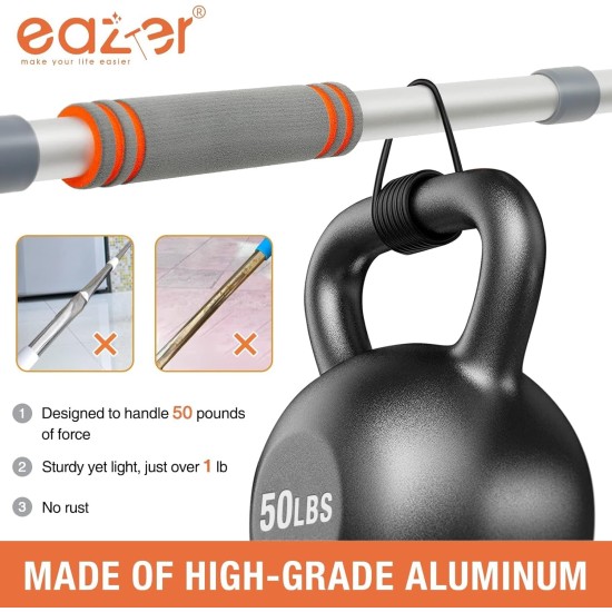 Eazer Squeegee Window Cleaner Tool, 2 in 1 Rotatable Window Cleaning Squeegee Kit with Extension Pole, 62'' Window Washing Kit, Bendable Head for Car Glass - 2 Scraper