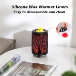 Leyoue Electric Wax Melt Warmer PTC Heating Plate with 7 Colors LED Changing Light Wax Warmer Fragrance Warmer for Home Office Gifts & Decor(Black Forest)