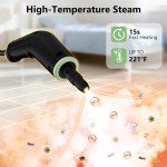 Steam Cleaner, Portable Steamer for Cleaning with 16pcs Accessories, 6-Level Adjustable, 15s Heat-Up, Handheld Steam Cleaner for Home for Tile, Grease, Dirt, Grout, Car Detailing, Green