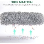 SetSail Extra-Long Dusters with Extension Pole 100-inch for Cleaning, Bendable Microfiber Head Washable Ceiling Fan Duster for High Ceilings, Furniture