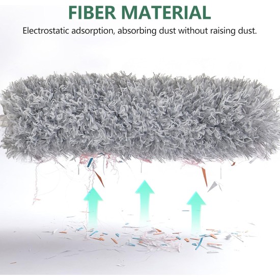 SetSail Extra-Long Dusters with Extension Pole 100-inch for Cleaning, Bendable Microfiber Head Washable Ceiling Fan Duster for High Ceilings, Furniture