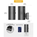 L LOHAS LED Night Light Plug in, Modern Night Lights Plug into Wall, Dusk to Dawn Sensor, Soft White 3000K, 0-100LM Adjustable Brightness, Dimmable Night Lights for Hallway Bedroom Stairway, 2 Pack