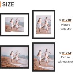 upsimples 11x14 Picture Frame Set of 5, Display Pictures 8x10 with Mat or 11x14 Without Mat, Wall Gallery Photo Frames, Black upsimples 11x14 Picture Frame Set of 5, Display Pictures 8x10 with Mat or 11x14 Without Mat, Wall Gallery Photo Frames, Black