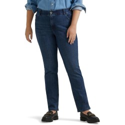 Lee Women's Plus Size Ultra Lux Comfort with Flex Motion Straight Leg Jean