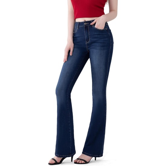 FLYING BANANA Women's Curvy Stretchy Bootcut Flare Denin Jeans FLYING BANANA Women's Curvy Stretchy Bootcut Flare Denin Jeans