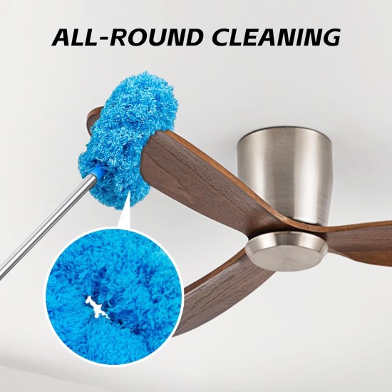 DRQ Ceiling Fan Cleaner Duster, Reusable Microfiber Duster with Extension Pole, 13 to 48 Inch Fan Blade Cleaner, Removable Dusters for Cleaning Walls Bookshelves Door Window Top (Blue) DRQ Ceiling Fan Cleaner Duster, Reusable Microfiber Duster with Extension Pole, 13 to 48 Inch Fan Blade Cleaner, Removable Dusters for Cleaning Walls Bookshelves Door Window Top (Blue)