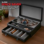 Stock Your Home Mens Valet Tray, Men's Jewelry Box, Night Stand Organizers and Storage, Bedside Table Organizer, Watch Box for Dresser, Faux Leather (Black & Gray) Stock Your Home Mens Valet Tray, Men's Jewelry Box, Night Stand Organizers and Storage, Bedside Table Organizer, Watch Box for Dresser, Faux Leather (Black & Gray)