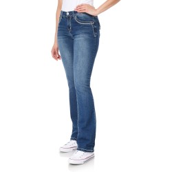 WallFlower Women's Legendary Bootcut Mid-Rise Insta Stretch Juniors Jeans (Standard and Plus), Size 0 to 24