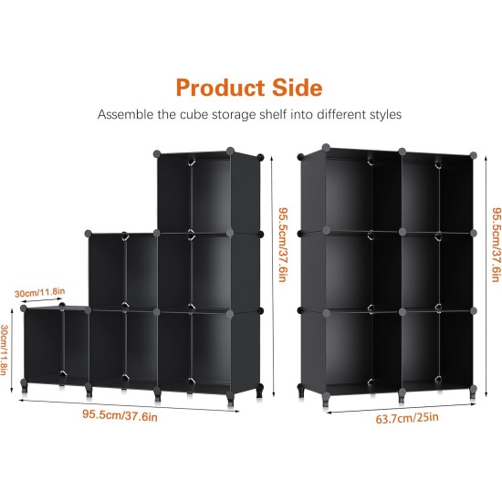6-Cube Storage Organizer, Closet Organizer Storage Cabinet Shelf Bookcase Bookshelf with Metal Hammer, Storage Cubes Organizer Cabinet for Kids, Closet, Bedroom, Bathroom(11.8x11.8x11.8 inch)Black 6-Cube Storage Organizer, Closet Organizer Storage Cabinet Shelf Bookcase Bookshelf with Metal Hammer, Storage Cubes Organizer Cabinet for Kids, Closet, Bedroom, Bathroom(11.8x11.8x11.8 inch)Black