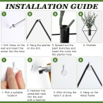 Jexine 4 Pcs Hanging Planters with Artificial Eucalyptus Metal Hanging Vase Indoor Plants Holder Modern Geometric Boho Bathroom Wall Decor for Living Room Home Office(Black) Jexine 4 Pcs Hanging Planters with Artificial Eucalyptus Metal Hanging Vase Indoor Plants Holder Modern Geometric Boho Bathroom Wall Decor for Living Room Home Office(Black)