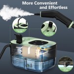 Steam Cleaner, Portable Steamer for Cleaning with 16pcs Accessories, 6-Level Adjustable, 15s Heat-Up, Handheld Steam Cleaner for Home for Tile, Grease, Dirt, Grout, Car Detailing, Green