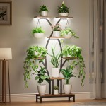 Plant Stand Indoor with Grow Lights - 7 Tiered Metal Corner Shelf for Multiple Plants, 63" Corner Plant Stand for Indoor Plants, X-Shaped Plant Rack for Home, Living Room, Office & Patio Decor Plant Stand Indoor with Grow Lights - 7 Tiered Metal Corner Shelf for Multiple Plants, 63" Corner Plant Stand for Indoor Plants, X-Shaped Plant Rack for Home, Living Room, Office & Patio Decor