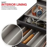 Stock Your Home Mens Valet Tray, Men's Jewelry Box, Night Stand Organizers and Storage, Bedside Table Organizer, Watch Box for Dresser, Faux Leather (Black & Gray) Stock Your Home Mens Valet Tray, Men's Jewelry Box, Night Stand Organizers and Storage, Bedside Table Organizer, Watch Box for Dresser, Faux Leather (Black & Gray)