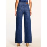 Sidefeel Womens Wide Leg Jeans High Waisted Stretchy Straight Leg Baggy Denim Pants with Pockets Sidefeel Womens Wide Leg Jeans High Waisted Stretchy Straight Leg Baggy Denim Pants with Pockets