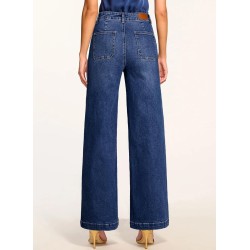 Sidefeel Womens Wide Leg Jeans High Waisted Stretchy Straight Leg Baggy Denim Pants with Pockets