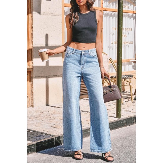 Cicy Bell Womens Wide Leg Baggy Jeans High Waisted Boyfriend Loose Denim Pants with Pockets