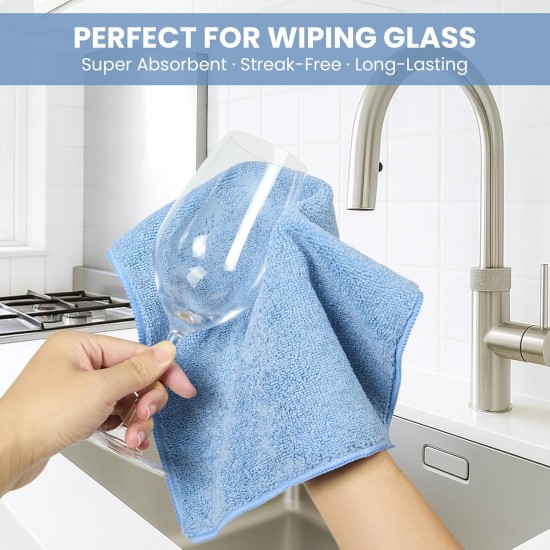 Microfiber Cleaning Cloth, 12 Pack Assorted Color Cleaning Rags for Housekeeping, Colorful Reusable Microfiber Towels for Car, Kitchen, Bathroom and Household Cleaning Supplies, 11.8"X11.8" Microfiber Cleaning Cloth, 12 Pack Assorted Color Cleaning Rags for Housekeeping, Colorful Reusable Microfiber Towels for Car, Kitchen, Bathroom and Household Cleaning Supplies, 11.8"X11.8"