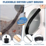 2 Pieces Dryer Vent Cleaner Kit Compatible with Most Vacuum Cleaner, Dryer Lint Brush and Vacuum Hose Attachment with Universal Connector, Quickly Lint Remover 2 Pieces Dryer Vent Cleaner Kit Compatible with Most Vacuum Cleaner, Dryer Lint Brush and Vacuum Hose Attachment with Universal Connector, Quickly Lint Remover