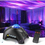 Northern Galaxy Light Aurora Projector with 33 Light Effects, LED Star Projector for Bedroom Nebula Lamp, Remote Control, White Noises, Bluetooth Speaker for Parties