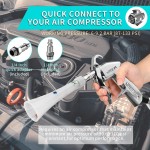 Tornado Dry Cleaning Gun with Brass Adjustable Air Flow Nozzle,Air Blower Gun Quickly Blasts Dirt and Dust from Surface Works with Air Compressor