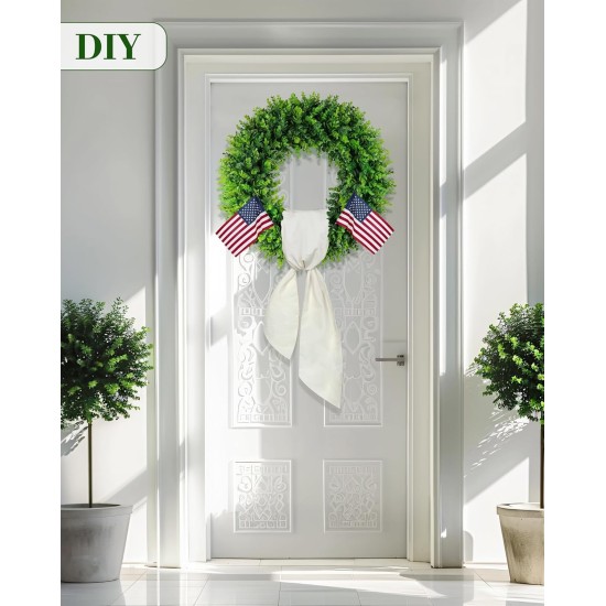 DDHS 20'' Boxwood Wreaths Front Door Artificial Spring Wreath. Wreaths for Front Door Farmhouse Wedding Green Year Round Indoor Outdoor for Summer Wreath St Patricks Day Decorations -(Hello Sign) DDHS 20'' Boxwood Wreaths Front Door Artificial Spring Wreath. Wreaths for Front Door Farmhouse Wedding Green Year Round Indoor Outdoor for Summer Wreath St Patricks Day Decorations -(Hello Sign)
