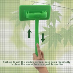 MyLifeUNIT Mesh Screen Cleaner, Detachable Window Screen Cleaning Brush Washing Tool, Windows Screen Cleaner with Wet and Dry Dual-Use