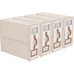 4 Pack Foldable Bed Sheets Set Organizers and Storage(King & Queen Size),Linen Fabric Closet Organizers with Window,Folding Bedding Storage Box for Bedsheets and Pillow Cube Organizer-Beige 4 Pack Foldable Bed Sheets Set Organizers and Storage(King & Queen Size),Linen Fabric Closet Organizers with Window,Folding Bedding Storage Box for Bedsheets and Pillow Cube Organizer-Beige