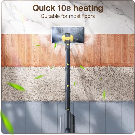 ScrubWiz Steam Mop with Detachable Handheld Steam Cleaner, 10-in-1 Multi Accessories, Quick 10s Heat, 350ml and 2-Level Steamer for Cleaning Floor, Carpet, BBQ Grill, Tile, and Grout, Gray ScrubWiz Steam Mop with Detachable Handheld Steam Cleaner, 10-in-1 Multi Accessories, Quick 10s Heat, 350ml and 2-Level Steamer for Cleaning Floor, Carpet, BBQ Grill, Tile, and Grout, Gray