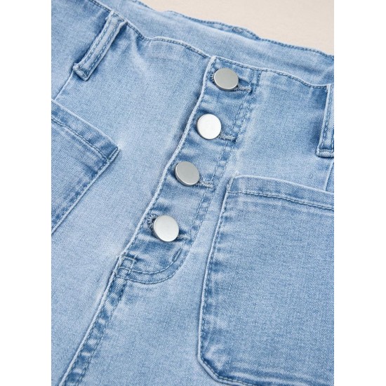 Sidefeel Women's Wide Leg Jeans High Waisted Zimbaplatinum Stretchy Straight Leg Jeans Buttoned Loose Denim Pants with Pocket Sidefeel Women's Wide Leg Jeans High Waisted Zimbaplatinum Stretchy Straight Leg Jeans Buttoned Loose Denim Pants with Pocket