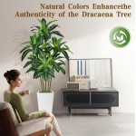 6FT Artificial Dracaena Tree, Fake Tree Indoor with White Tall Planter,Tall Artificial Plants Indoor,Artificial Silk Tree for Home Office Decor (White)