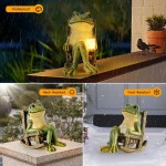 Miniature Frog Garden Statue Gifts Easter Decorations Outdoor Fairy Garden Accessories Outdoor Lights Solar Garden Frog Decor Art Housewarming Gift for Patio,Yard,Lawn Ornament,3.89"x2.36"x3.93 Miniature Frog Garden Statue Gifts Easter Decorations Outdoor Fairy Garden Accessories Outdoor Lights Solar Garden Frog Decor Art Housewarming Gift for Patio,Yard,Lawn Ornament,3.89"x2.36"x3.93