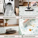 Blue and Green Living Room Rug 8x10 - Cream Oushak Vintage Boho Floral Farmhouse, Washable Low Pile Non-Slip Extra Large Area Rugs for Bedroom, Girls, Boys, Playroom, Lounge Blue and Green Living Room Rug 8x10 - Cream Oushak Vintage Boho Floral Farmhouse, Washable Low Pile Non-Slip Extra Large Area Rugs for Bedroom, Girls, Boys, Playroom, Lounge