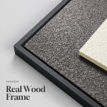 Framed Abstract 3D Textured Wall Art for Living Room, 3 Piece Modern Neutral Artwork for Walls, Brown White Geometric Sandstone Textured Painting for Bedroom, Home Office Decor-Total Size 30x60 Inch