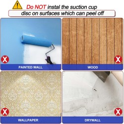 Suction Cup Hooks for Shower, Removable Towel Hooks for Bathroom Window Glass Door Wall, Bath Robe Looafh Wreath Hook for Hanging - 2 Pack, Black