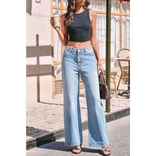 Cicy Bell Womens Wide Leg Baggy Jeans High Waisted Boyfriend Loose Denim Pants with Pockets