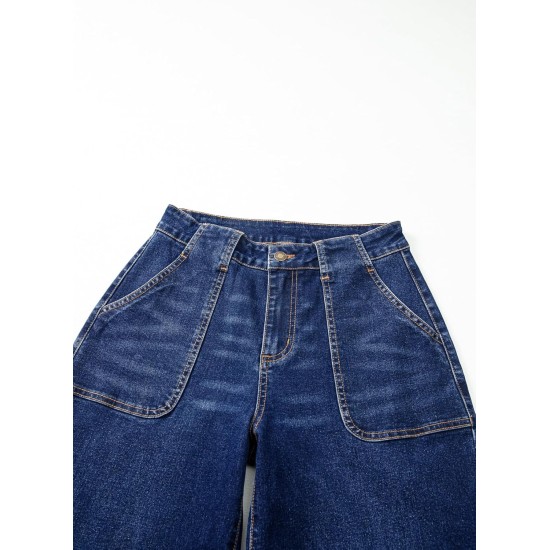 Sidefeel Womens Wide Leg Jeans High Waisted Stretchy Straight Leg Baggy Denim Pants with Pockets Sidefeel Womens Wide Leg Jeans High Waisted Stretchy Straight Leg Baggy Denim Pants with Pockets