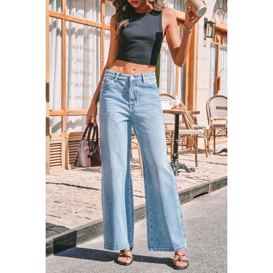 Cicy Bell Womens Wide Leg Baggy Jeans High Waisted Boyfriend Loose Denim Pants with Pockets