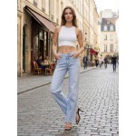 Shaping Wide Leg Baggy Jeans for Women Stretchy Mid Low Waisted Butts Lifting Cute Jeans Trendy BBL Distressed Jean Shaping Wide Leg Baggy Jeans for Women Stretchy Mid Low Waisted Butts Lifting Cute Jeans Trendy BBL Distressed Jean