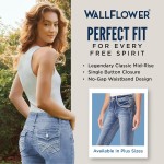 WallFlower Women's Legendary Bootcut Mid-Rise Insta Stretch Juniors Jeans (Standard and Plus), Size 0 to 24 WallFlower Women's Legendary Bootcut Mid-Rise Insta Stretch Juniors Jeans (Standard and Plus), Size 0 to 24