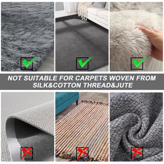 B-Land Carpet Rake for Pet Hair Removal, Reusable Pet Hair Remover with 60” Adjustable Long Handle, Carpet Scraper Dog Cat Hair Remover Tool for Rugs, Mats