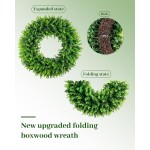 DDHS 20'' Boxwood Wreaths Front Door Artificial Spring Wreath. Wreaths for Front Door Farmhouse Wedding Green Year Round Indoor Outdoor for Summer Wreath St Patricks Day Decorations -(Hello Sign) DDHS 20'' Boxwood Wreaths Front Door Artificial Spring Wreath. Wreaths for Front Door Farmhouse Wedding Green Year Round Indoor Outdoor for Summer Wreath St Patricks Day Decorations -(Hello Sign)