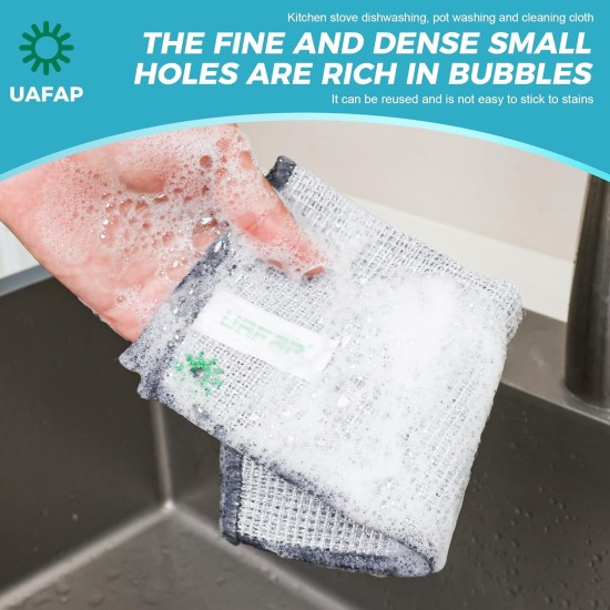 12 PCS Non Scratch Wire Dishcloth, Cleans Fast Without Scratching, Stands Up to Stuck-on Grime, Multi-Surface Safe, Wire Dishwashing Rag Cleaning Power for Everyday Jobs 7.87“ x 7.87” 12 PCS Non Scratch Wire Dishcloth, Cleans Fast Without Scratching, Stands Up to Stuck-on Grime, Multi-Surface Safe, Wire Dishwashing Rag Cleaning Power for Everyday Jobs 7.87“ x 7.87”