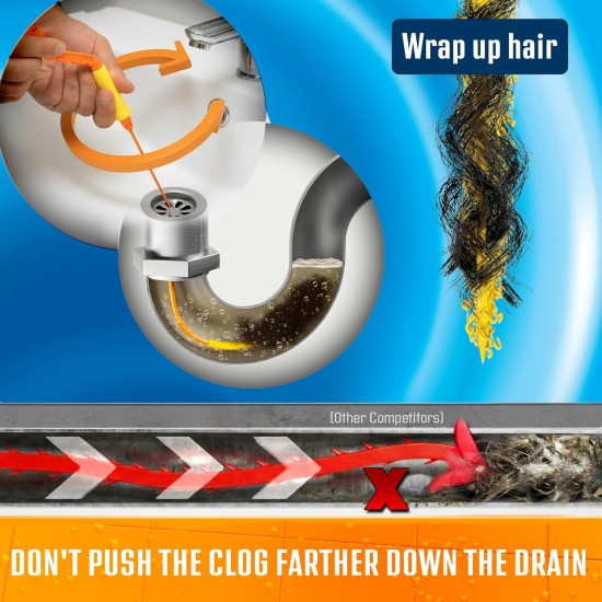 FlexiSnake Drain Weasel Sink Snake Hair Clog Remover Tool, Pipe, Bathroom, Bathtub Cleaner, 18-inch, Made in the USA, 5 Wands and Removable Handle FlexiSnake Drain Weasel Sink Snake Hair Clog Remover Tool, Pipe, Bathroom, Bathtub Cleaner, 18-inch, Made in the USA, 5 Wands and Removable Handle