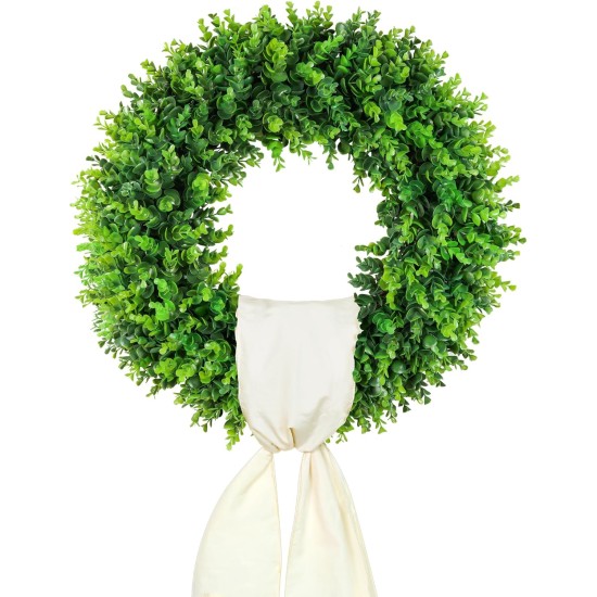 DDHS 20'' Boxwood Wreaths Front Door Artificial Spring Wreath. Wreaths for Front Door Farmhouse Wedding Green Year Round Indoor Outdoor for Summer Wreath St Patricks Day Decorations -(Hello Sign) DDHS 20'' Boxwood Wreaths Front Door Artificial Spring Wreath. Wreaths for Front Door Farmhouse Wedding Green Year Round Indoor Outdoor for Summer Wreath St Patricks Day Decorations -(Hello Sign)