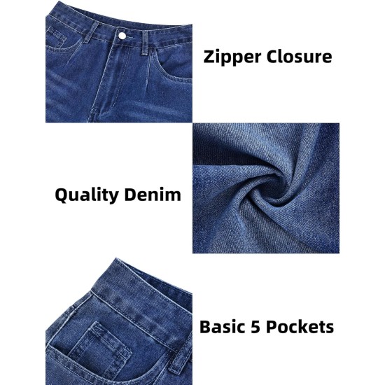 Women's High Waisted Straight Leg Jeans Stretchy Wide Leg Bootcut Denim Pants 2025 Trendy Women's High Waisted Straight Leg Jeans Stretchy Wide Leg Bootcut Denim Pants 2025 Trendy